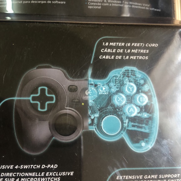 NEW!! Logitech - F310 Gaming Pad - Blue/Black - Picture 5 of 8